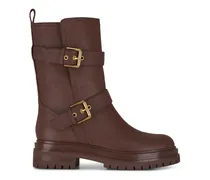 Stiefeletten mit Schnalle - Braun