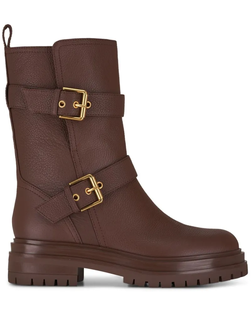 Gianvito Rossi Stiefeletten mit Schnalle - Braun Braun