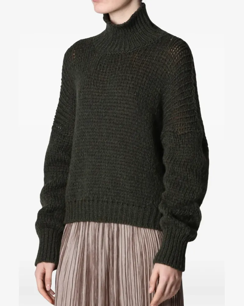 Roberto Collina turtleneck chunky-knit sweater - Grün Grün