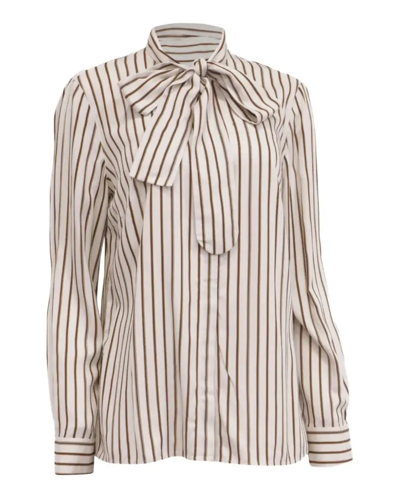 Akris striped-pattern blouse - Nude Nude