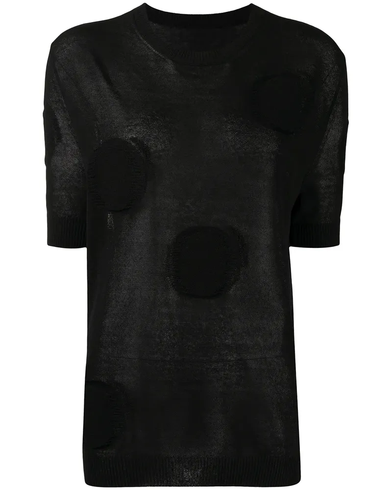 Uma Wang Kurzärmeliges Strickoberteil - Schwarz Schwarz