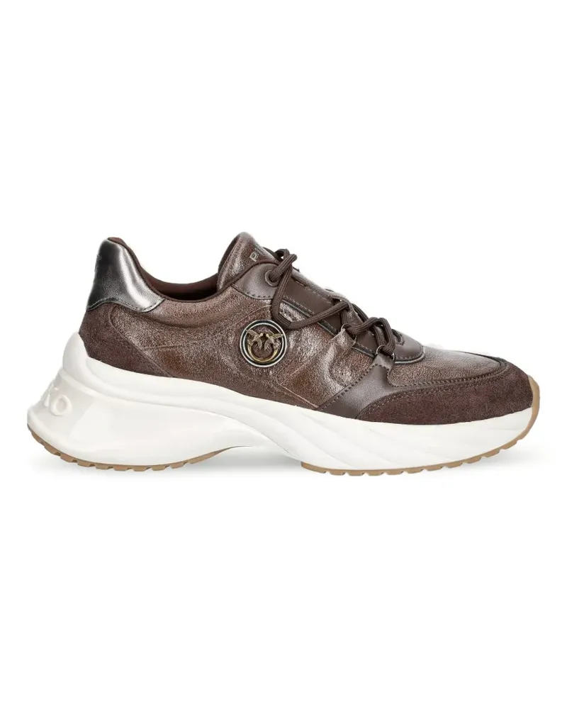 Pinko Sneakers mit Logo-Schild - Braun Braun