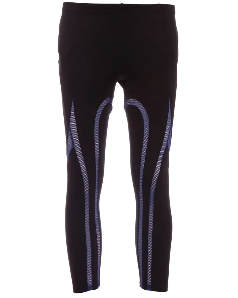 Junya Watanabe bi-colour mesh legging - Schwarz Schwarz