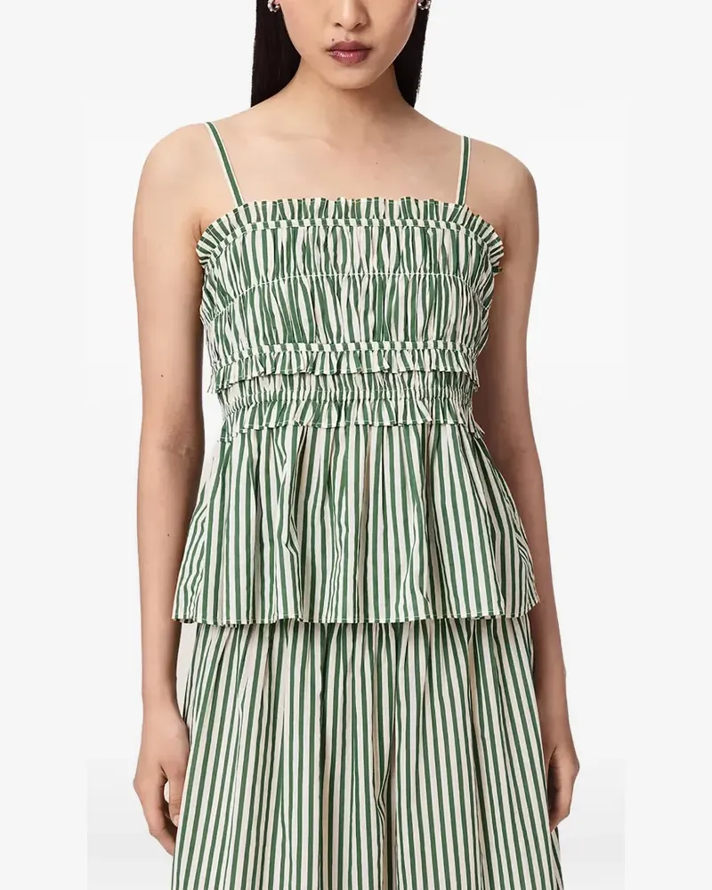 AllSaints Kali striped cotton top - Weiß Weiß