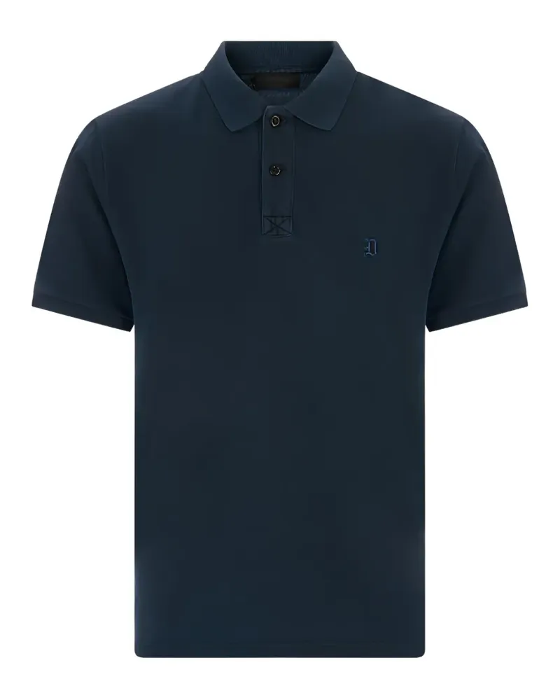 Dondup embroidered-logo polo shirt - Blau Blau