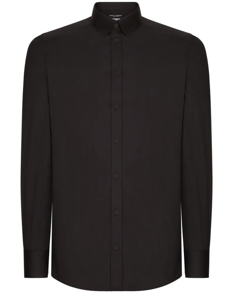 Dolce & Gabbana Langärmeliges Hemd - Schwarz Schwarz