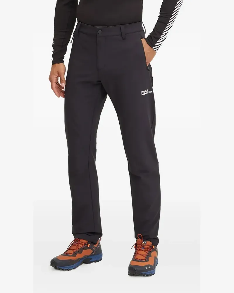 Jack Wolfskin Activate Thermic logo performance trousers - Schwarz Schwarz