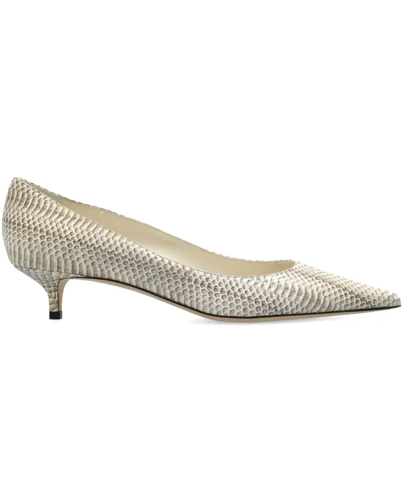 Jimmy Choo Spitze Amelia Schlangenleder-Pumps 40mm - Nude Nude