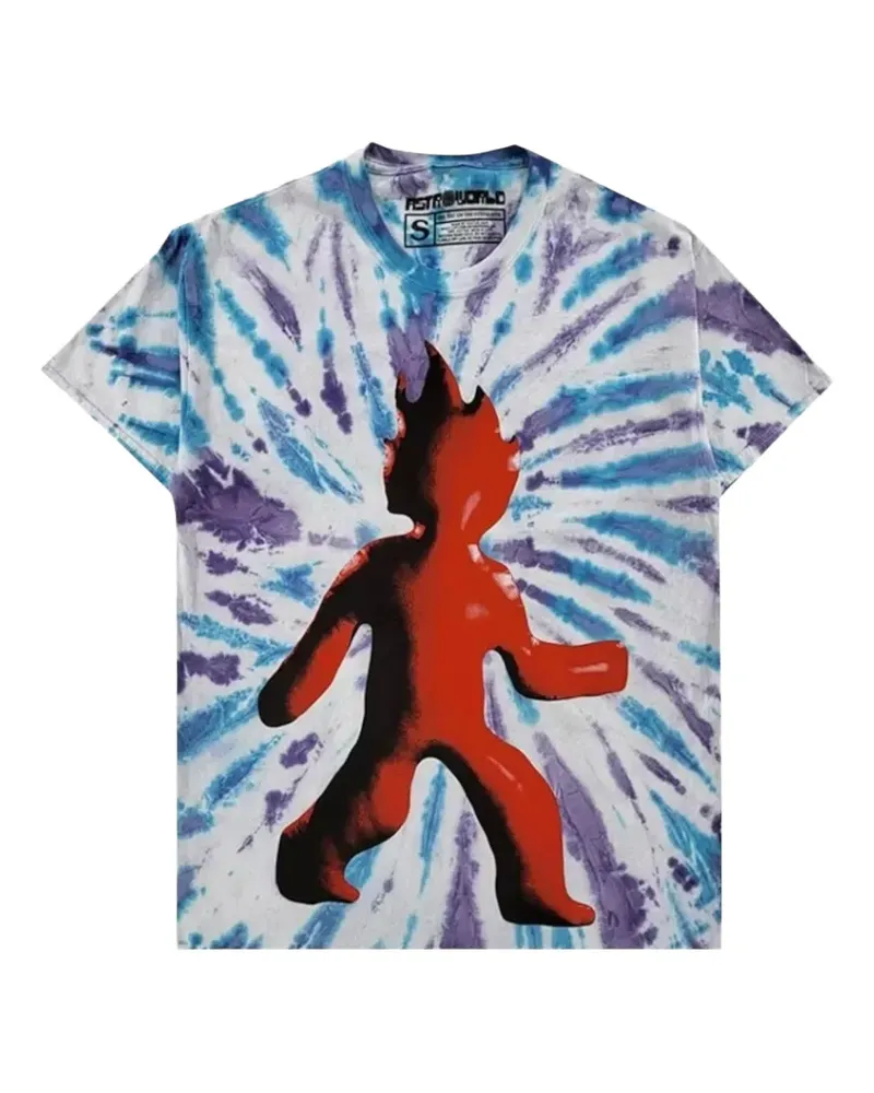 Travis Scott tie-dye graphic-print T-shirt - Weiß Weiß