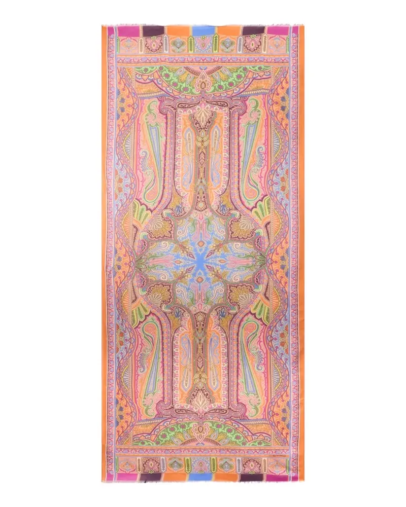 Etro Schal mit Paisleymuster - Orange Orange