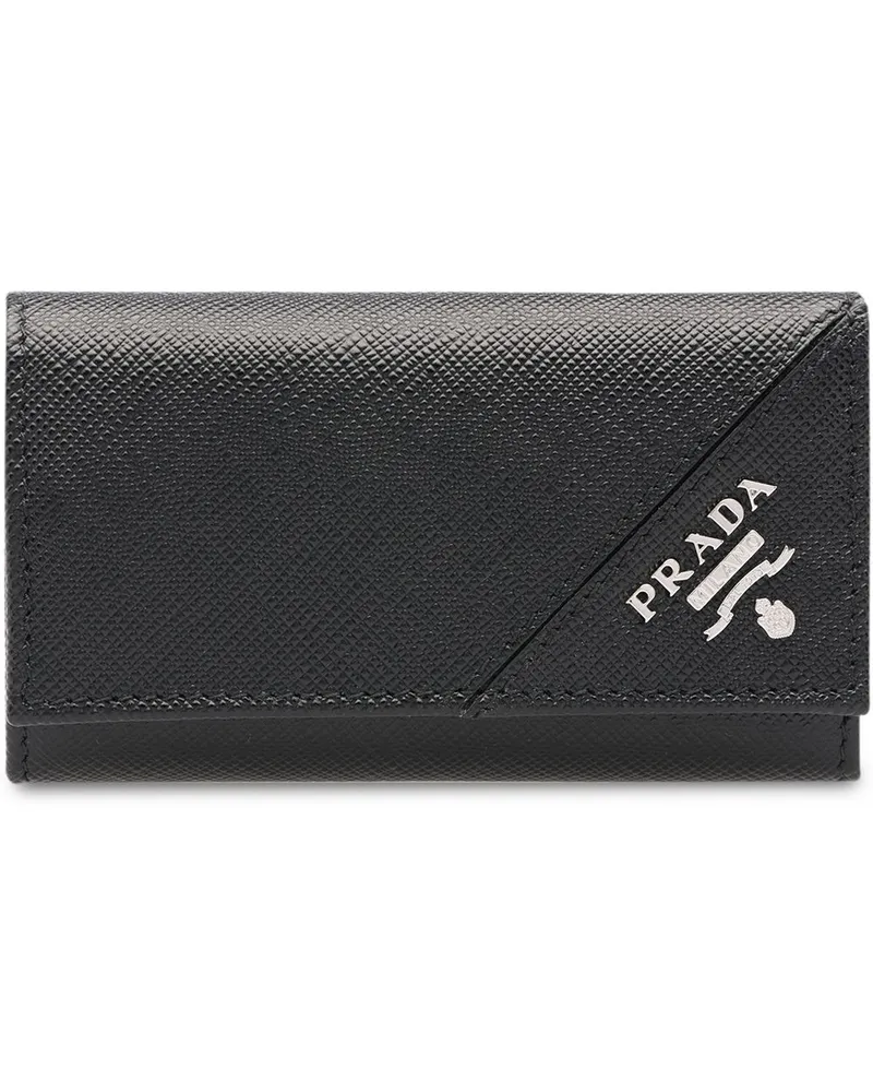 Prada Schlüsseletui aus Leder - Schwarz Schwarz