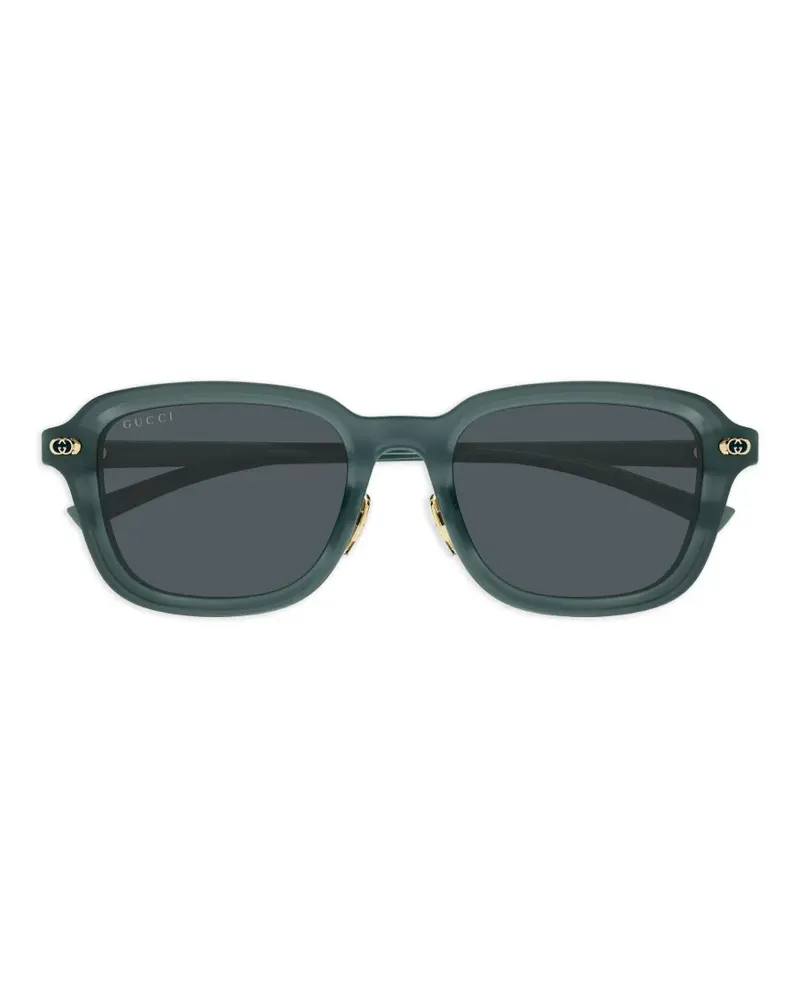 Gucci Sonnenbrille mit eckigem Gestell - Grün Grün