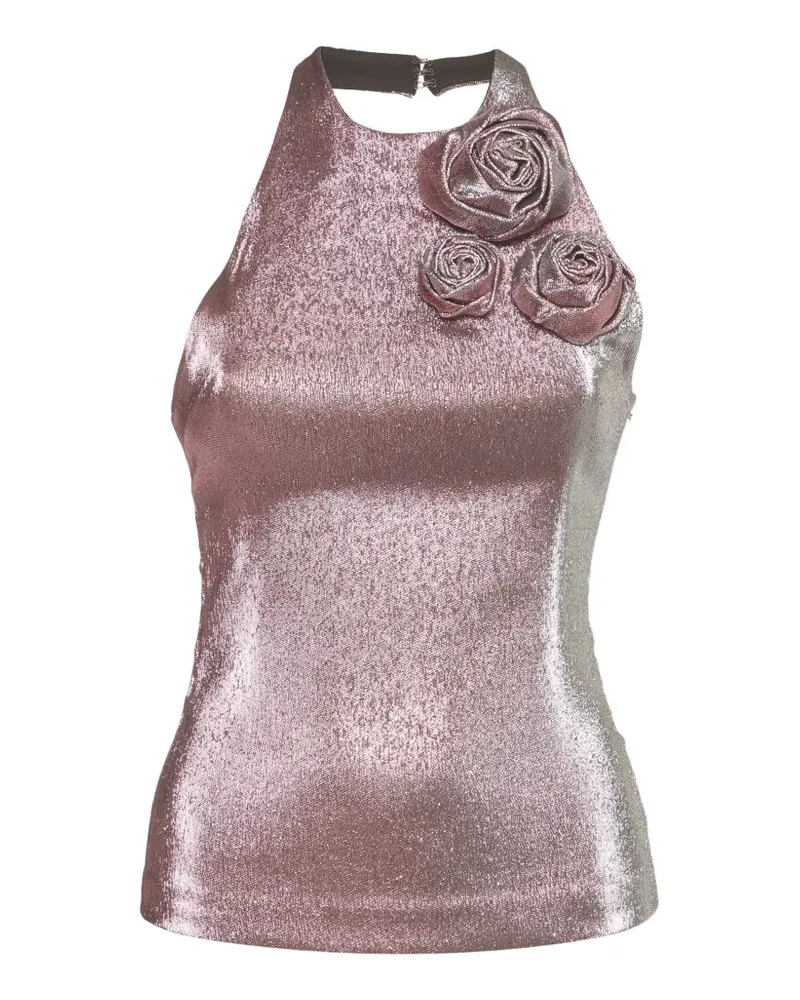 Area rosette-detail halterneck top - Rosa Rosa