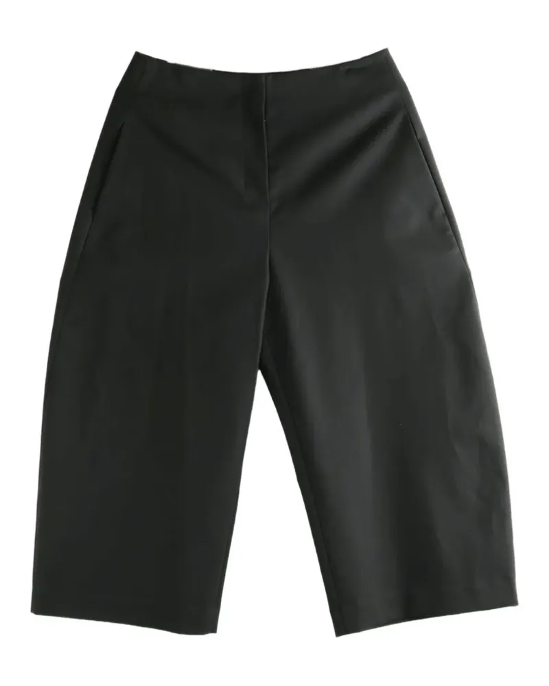 AMOMENTO cropped wide-leg trousers - Schwarz Schwarz