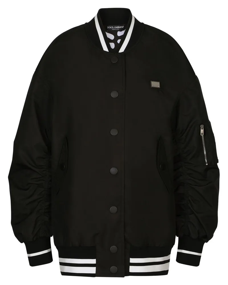 Dolce & Gabbana Bomberjacke mit gestreiftem Detail - Schwarz Schwarz