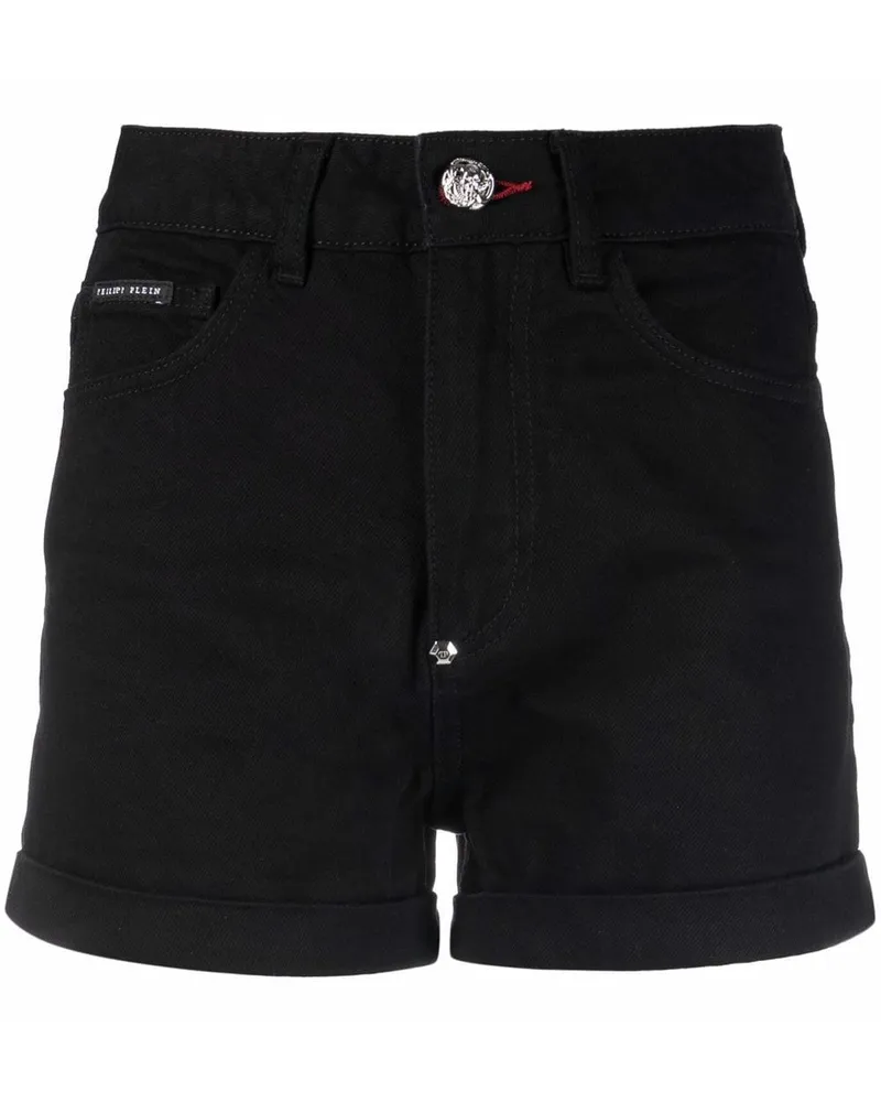 Philipp Plein Schmale Shorts - Schwarz Schwarz