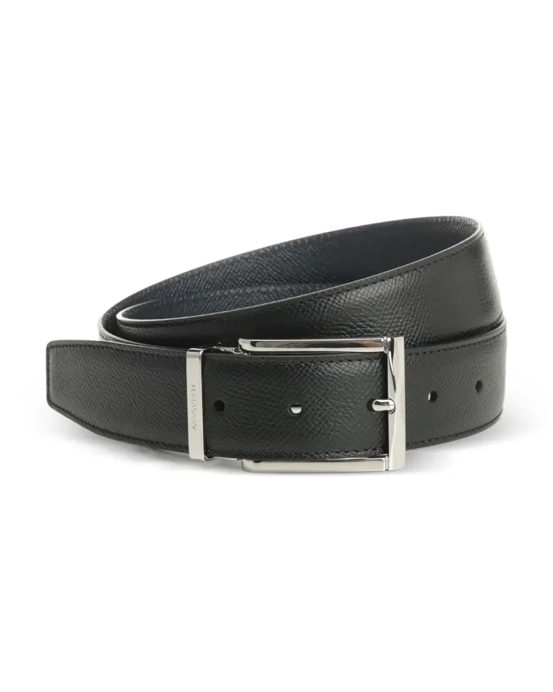 Ferragamo reversible grained leather belt - Schwarz Schwarz