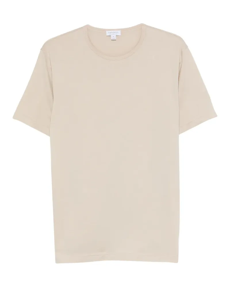 Sunspel crew-neck short-sleeve T-shirt - Nude Nude