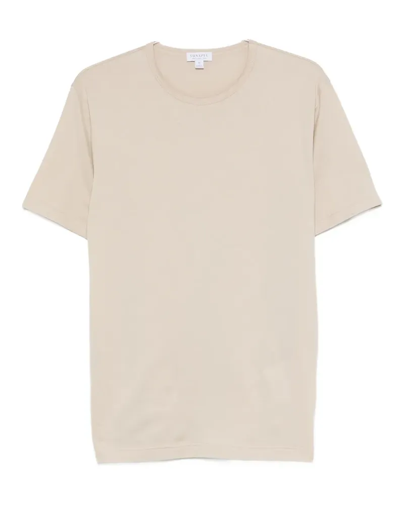 Sunspel crew-neck short-sleeve T-shirt - Nude Nude