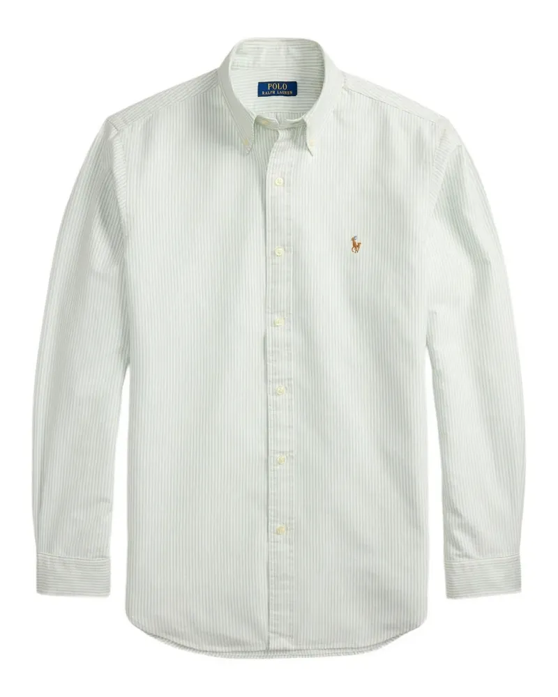 Ralph Lauren Gestreiftes Oxford-Hemd - Weiß Weiß