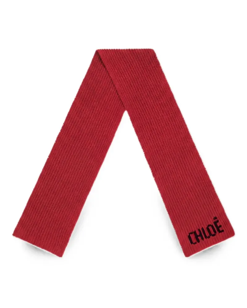 Chloé Schal mit Logo - Rot Rot