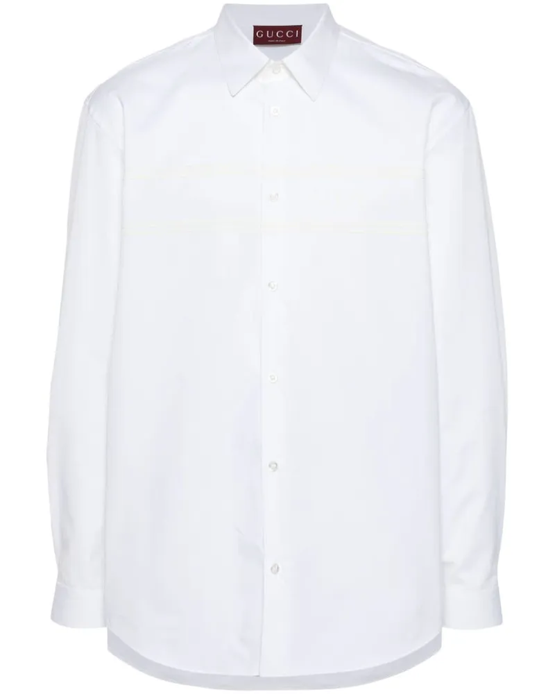 Gucci Hemd mit Logo-Applikation - Weiß Weiß