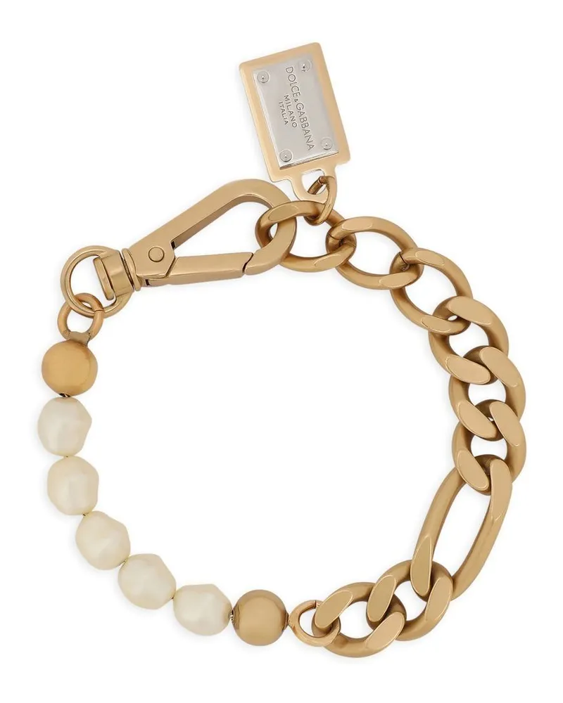 Dolce & Gabbana Kettenarmband mit Perlen - Gold Gold