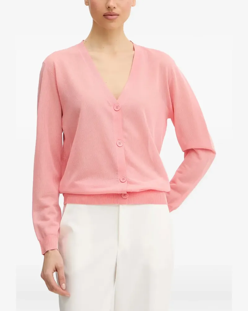 Silvian Heach Cardigan mit V-Ausschnitt - Rosa Rosa