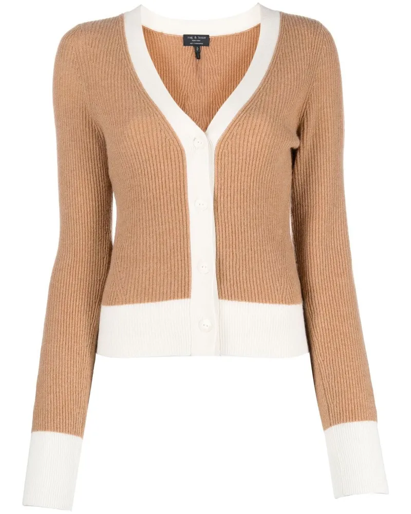 Rag & Bone Gerippter Kaschmircardigan - Braun Braun