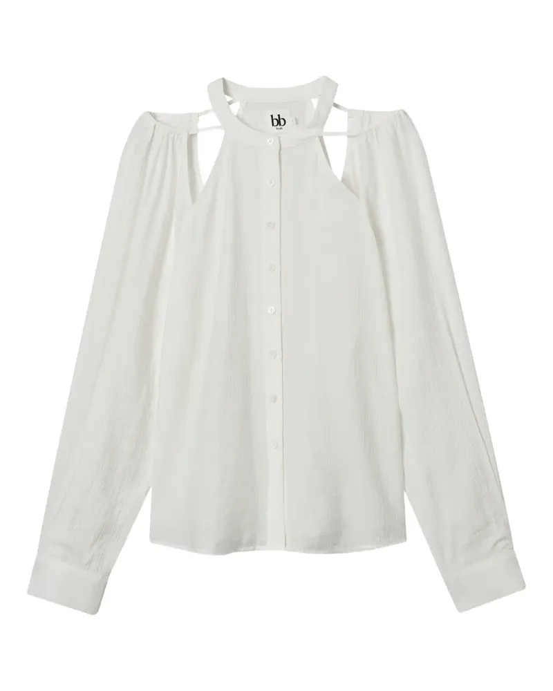 b+ab Hemd mit Cut-Outs - Weiß Weiß