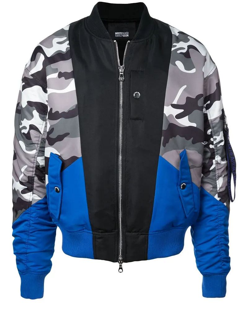 Mostly Heard Rarely Seen Bomberjacke mit Camouflage-Print - Schwarz Schwarz