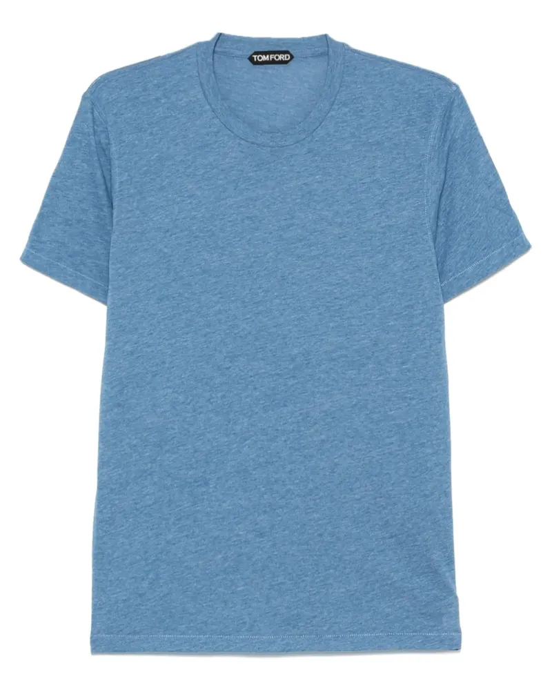 Tom Ford Meliertes T-Shirt - Blau Blau