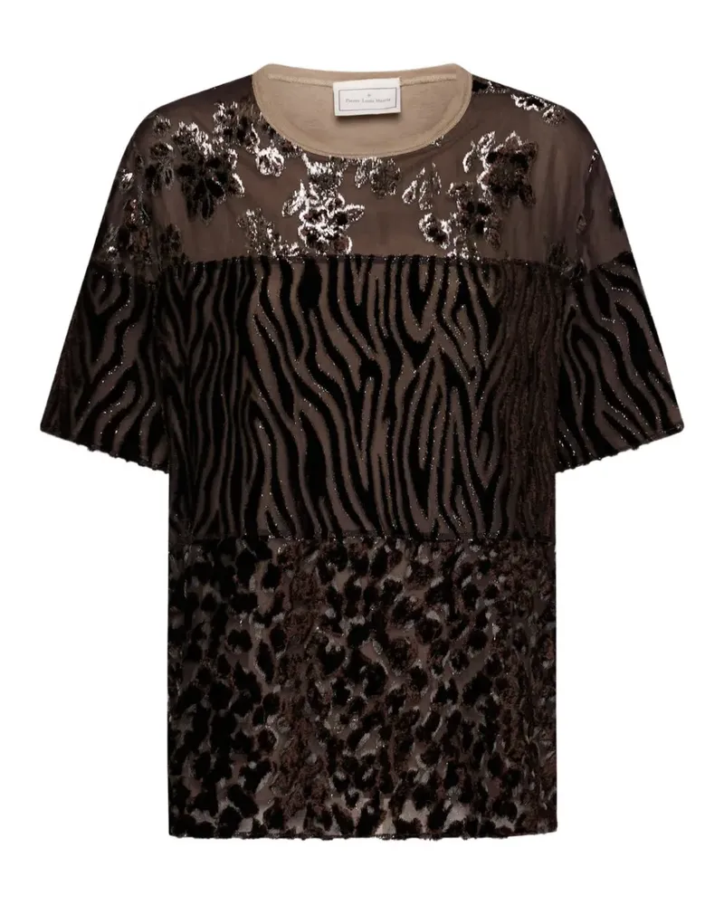 Pierre-Louis Mascia Patchdewon T-Shirt - Braun Braun