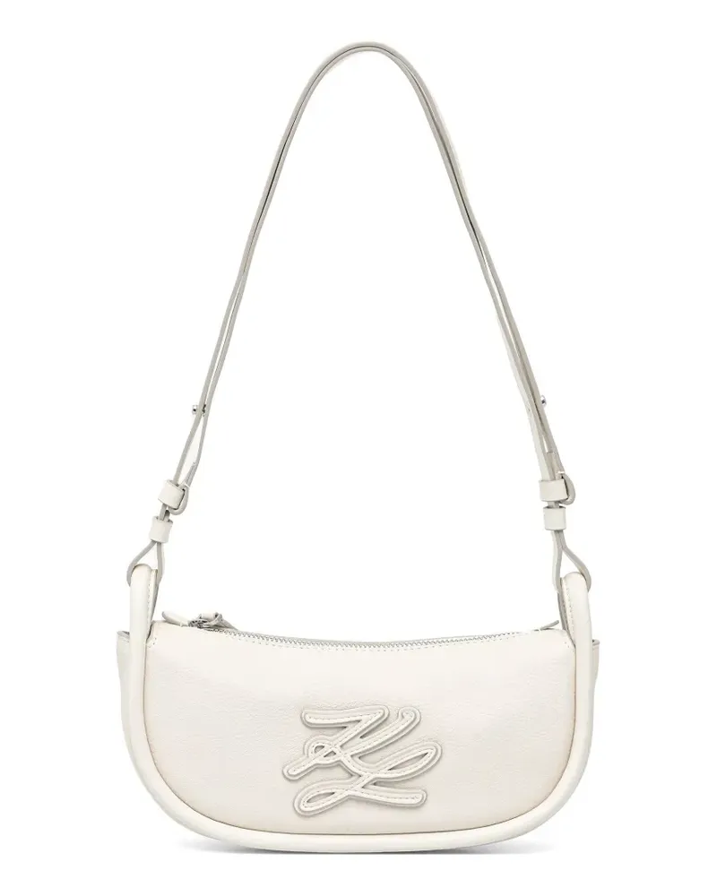 Karl Lagerfeld logo-patch shoulder bag - Weiß Weiß