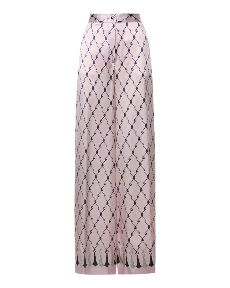 Genny Hose mit Seil-Print - Rosa Rosa