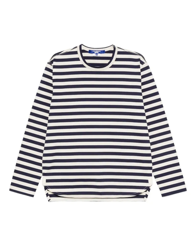 Junya Watanabe Gestreiftes Langarmshirt - Blau Blau