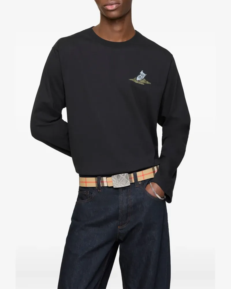 Burberry Wendbarer Gürtel mit Check-Muster - Schwarz Schwarz