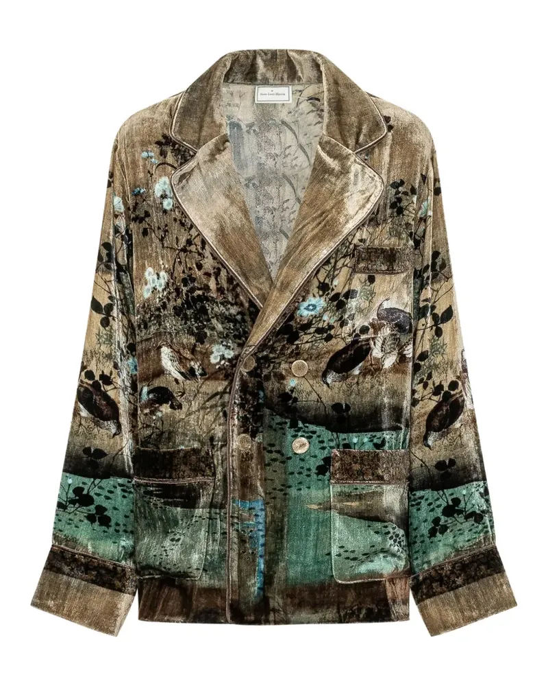 Pierre-Louis Mascia Kanpur Blazer mit grafischem Print - Braun Braun