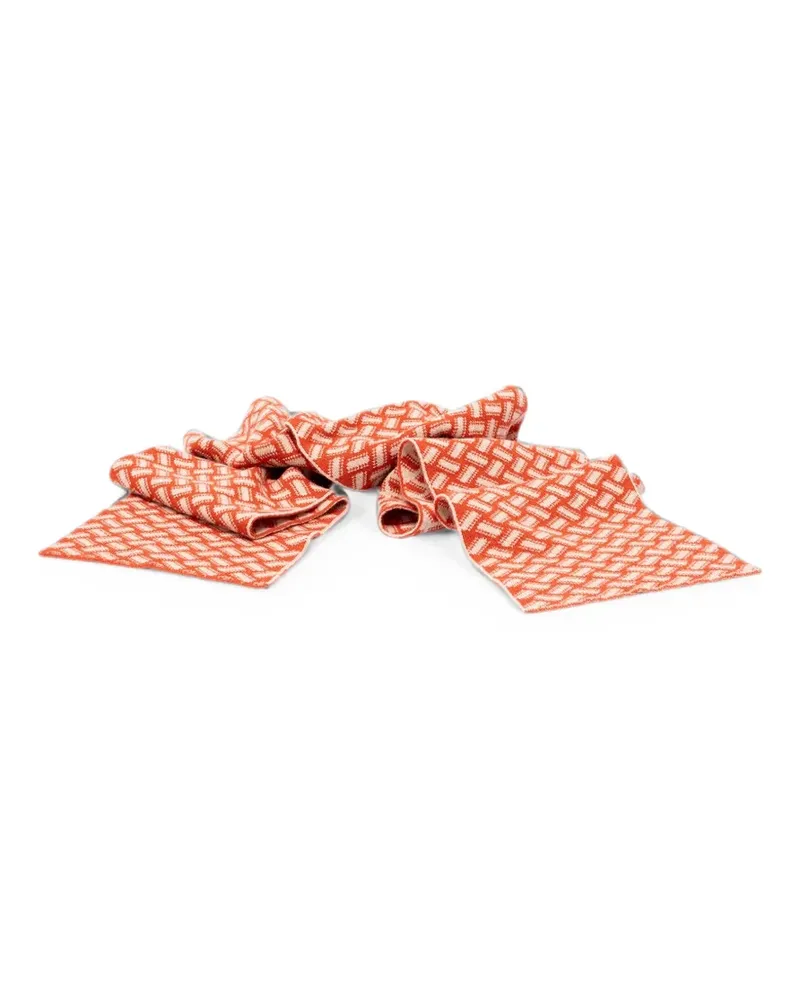 Drumohr  Biscottino geometric-pattern scarf - Rot Rot