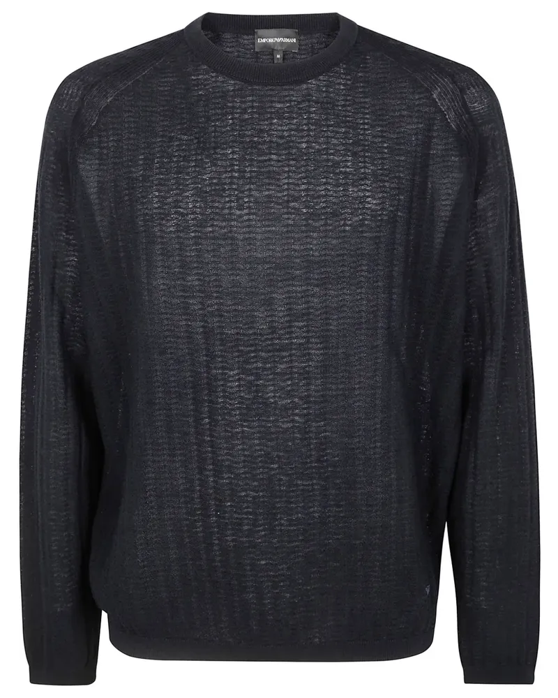 Emporio Armani Pullover mit Rundhalsausschnitt - Blau Blau