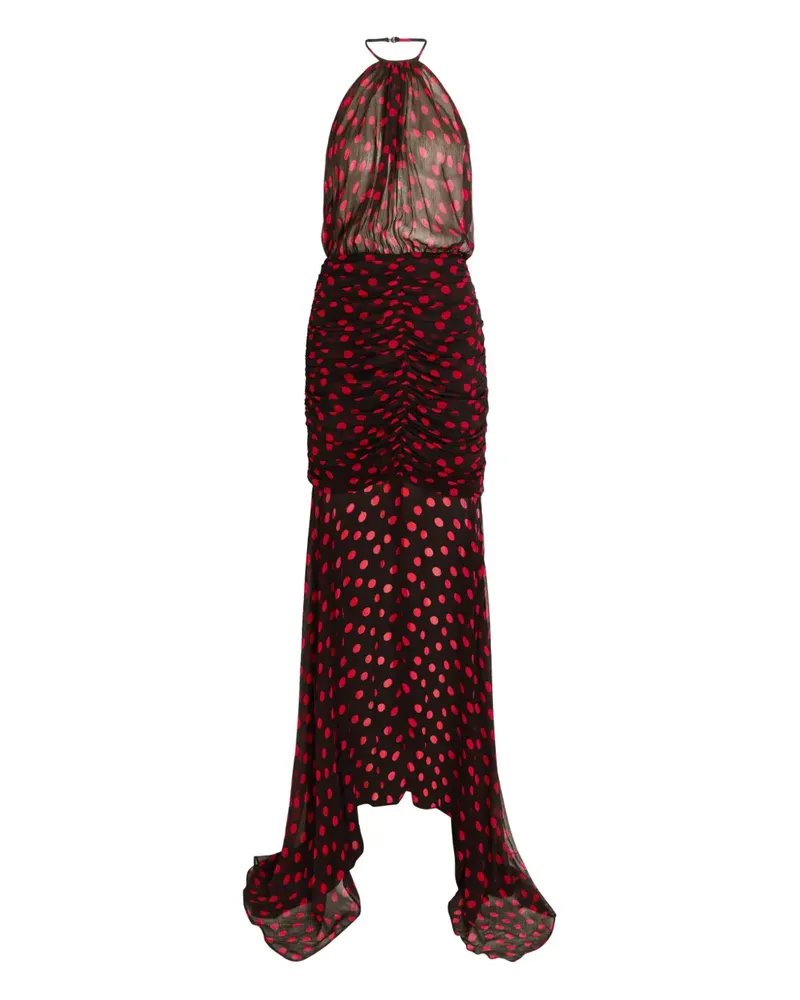 Ronny Kobo Tilda polka-dot midi dress - Schwarz Schwarz