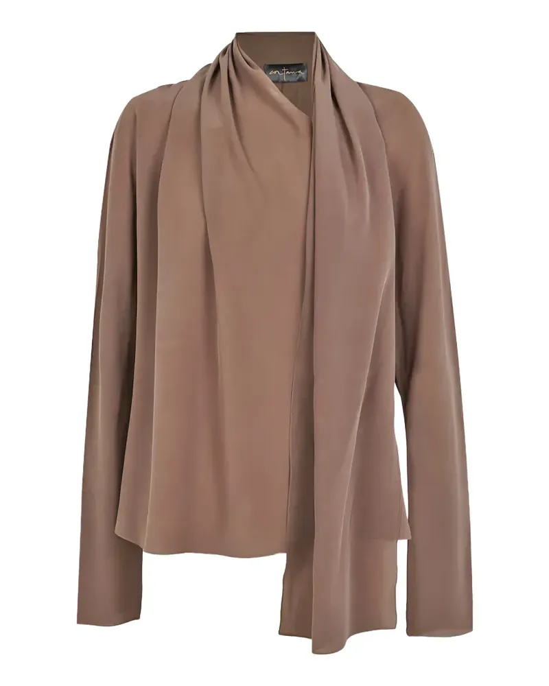 Cortana drape collar long-sleeve jacket - Nude Nude