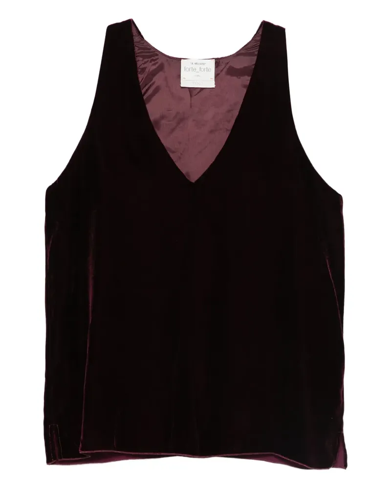 forte_forte Tanktop mit V-Ausschnitt - Rot Rot