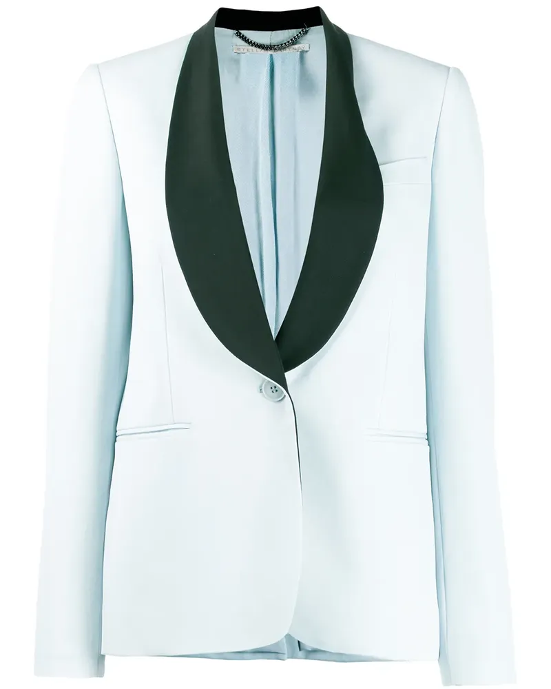 Stella McCartney Blazer mit Kontrastrevers - Blau Blau