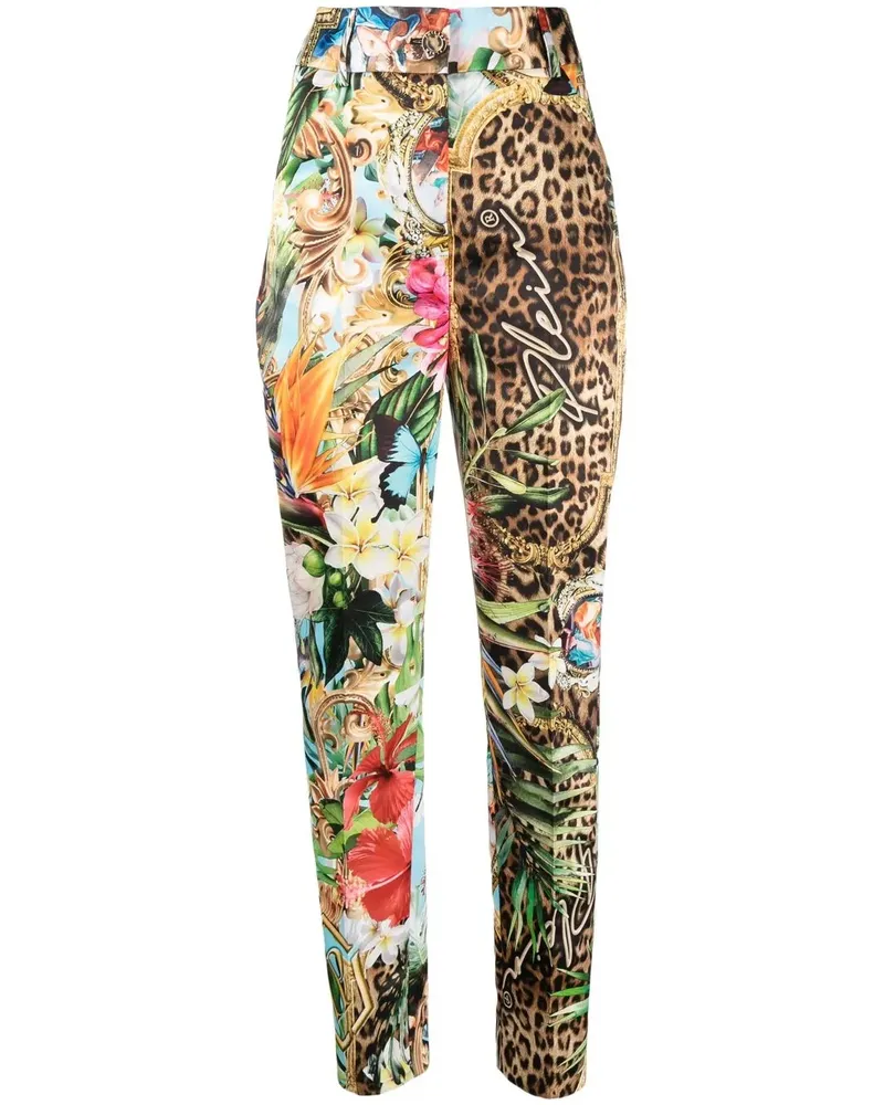 Philipp Plein Baroque Flowers Hose - Blau Blau