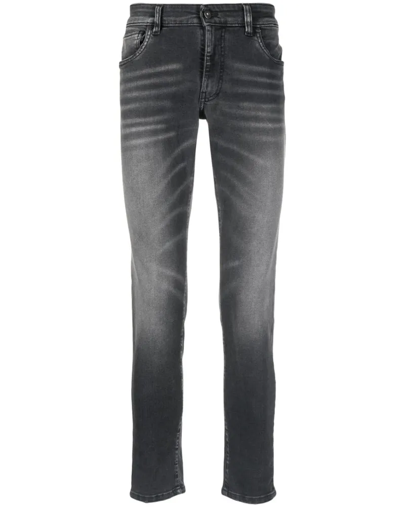 Salvatore Santoro Ausgeblichene Skinny-Jeans Schwarz