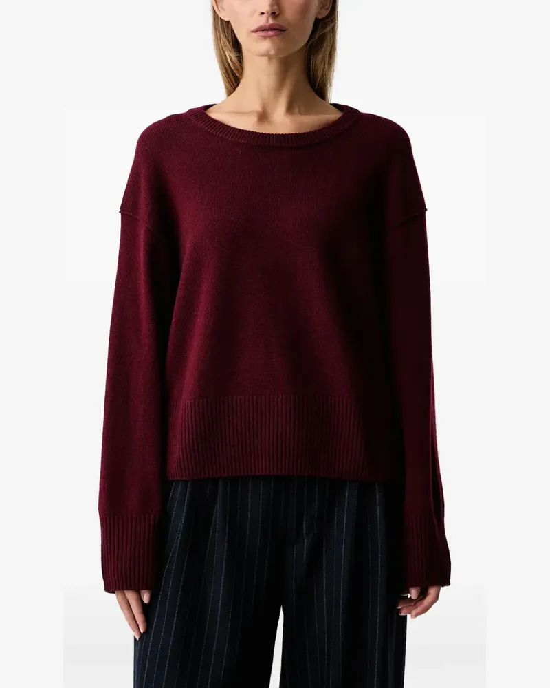 Marc O'Polo Wollpullover mit tiefen Schultern - Rot Rot