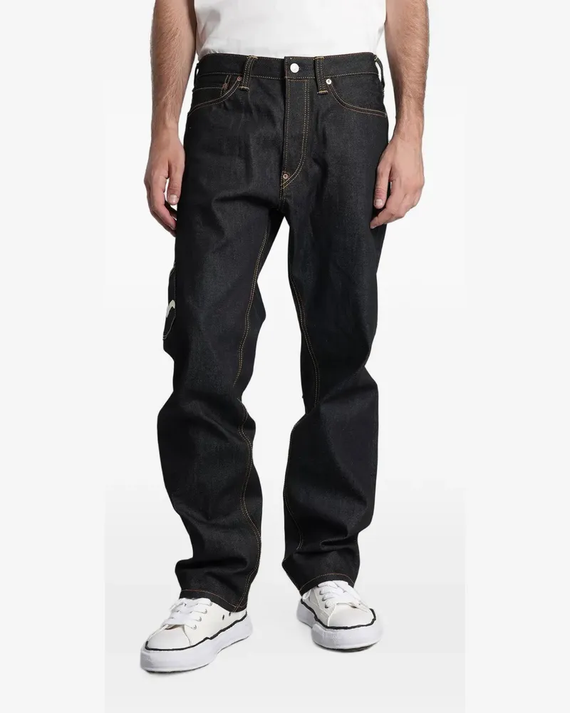 Evisu multi-pocket Seagull-print jeans - Blau Blau