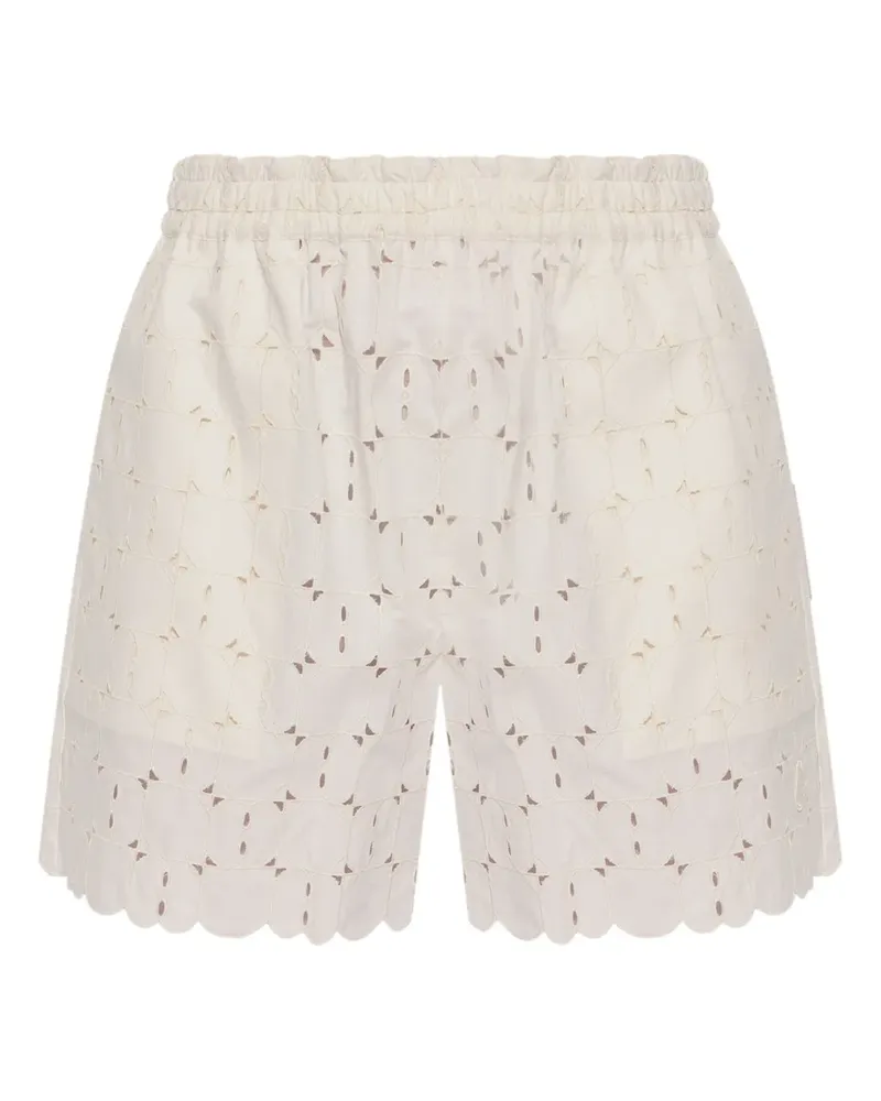 Moncler Bestickte Shorts - Weiß Weiß