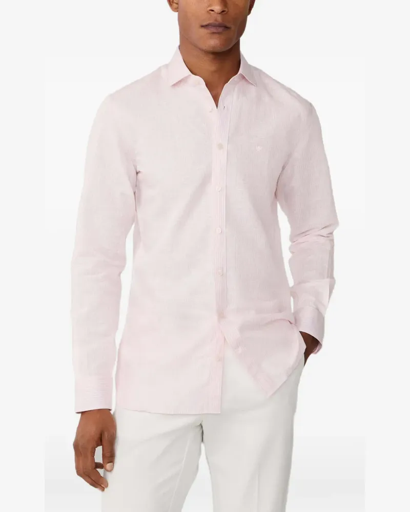Hackett Klassisches Hemd mit Bengal-Streifen - Rosa Rosa